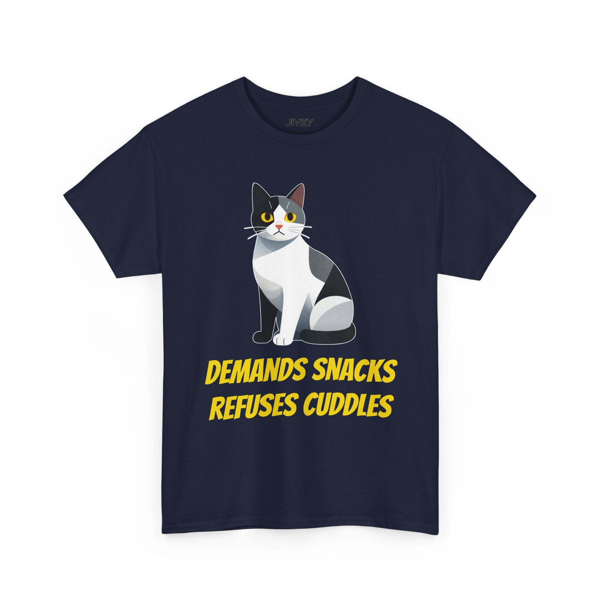 Cute Cat Cubist Style Heavy Cotton Tee