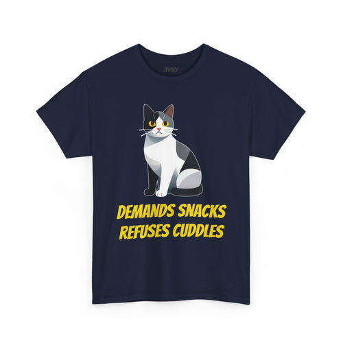 Cute Cat Cubist Style Heavy Cotton Tee