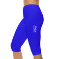 JIVEY Essentials Women’s Skinny-fit Dry Breathable Capri Canary Blue Leggings