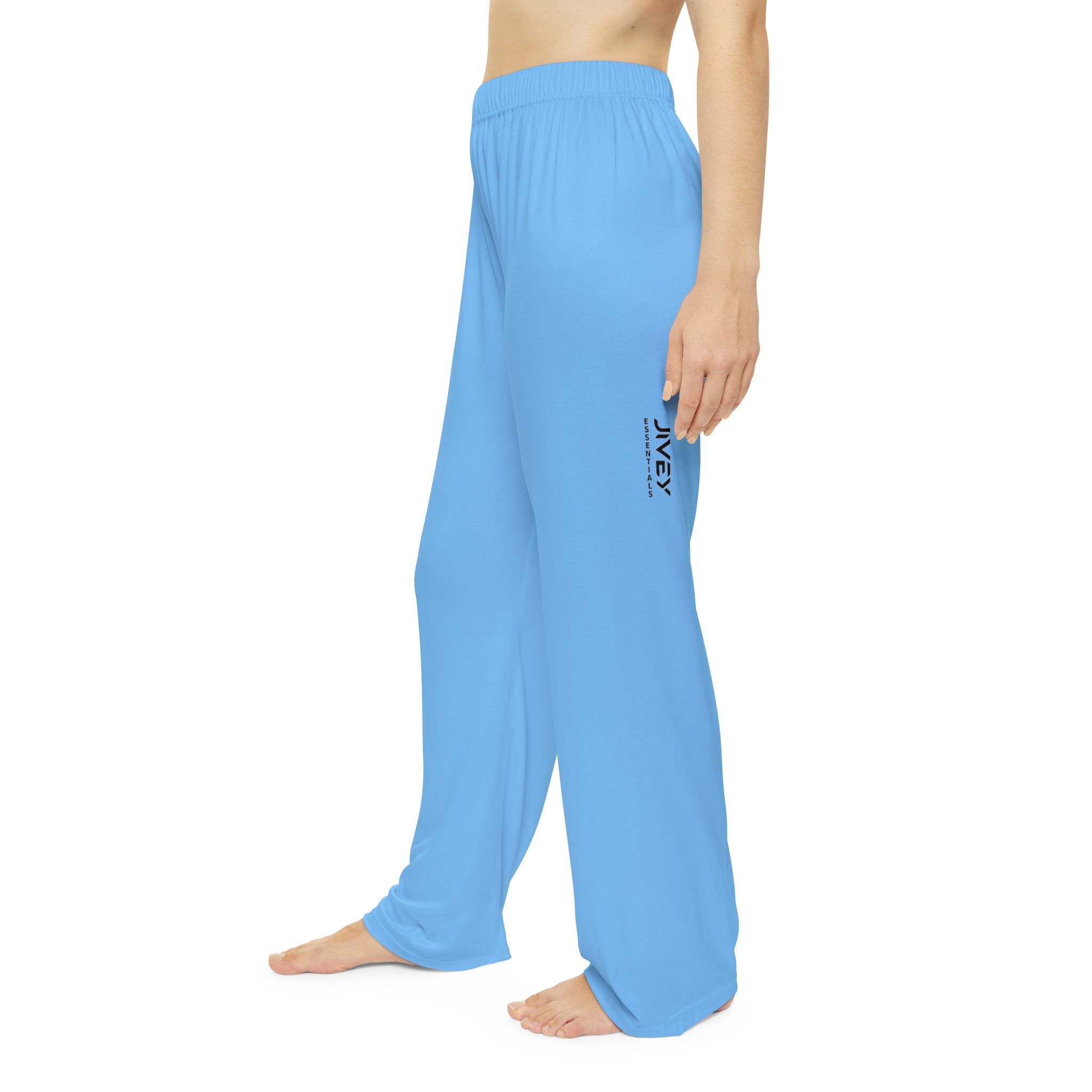 JIVEY Essentials Women's Light-fabric Brushed Poly Denim Blue Pajama Pants