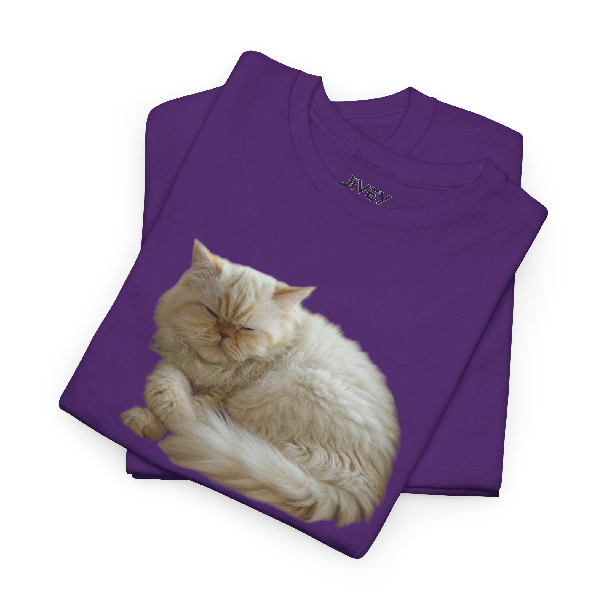 Persian Blue Cheese Cat Heavy Cotton Tee