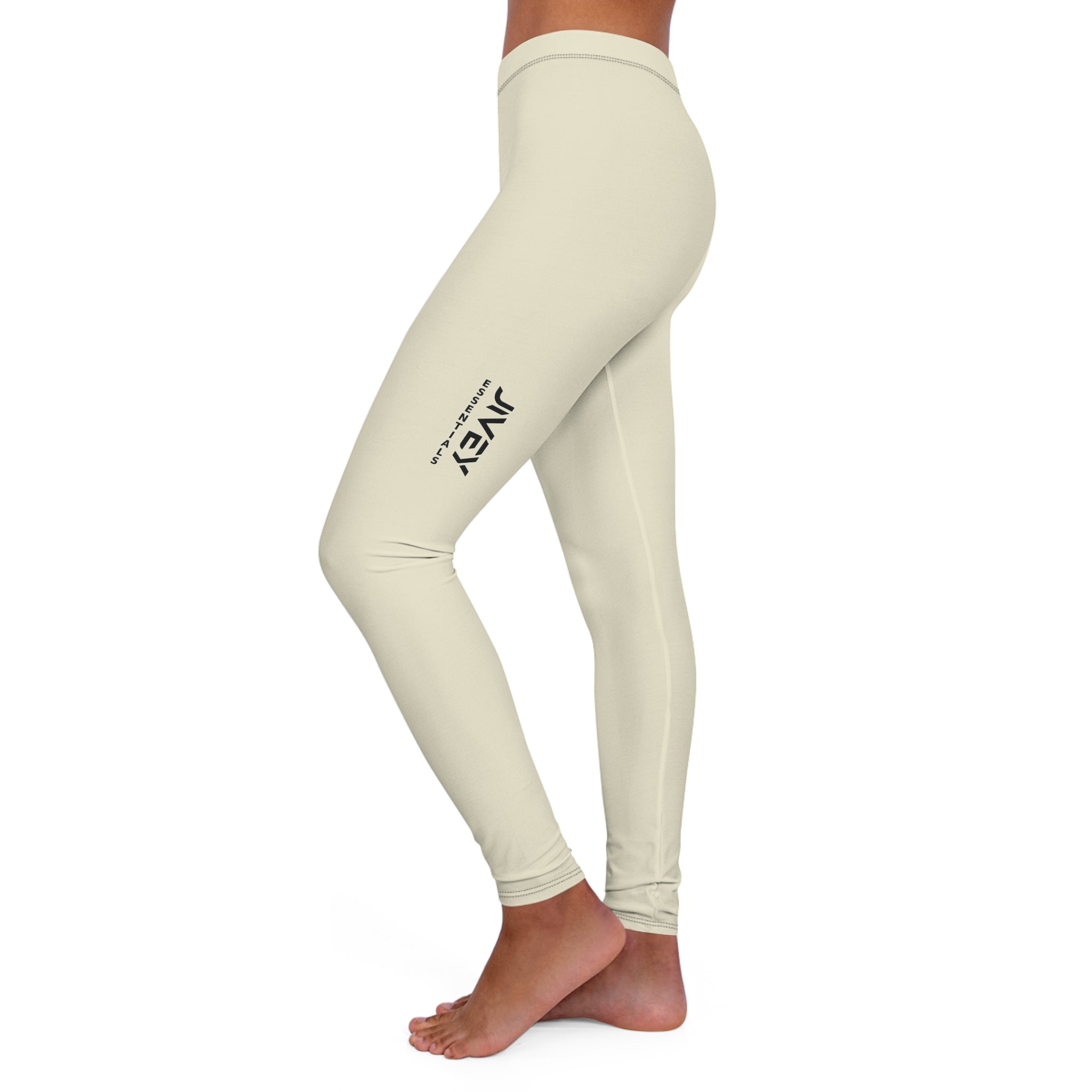 JIVEY Essentials Women's Casual Spandex Skinny-fit Beige Leggings
