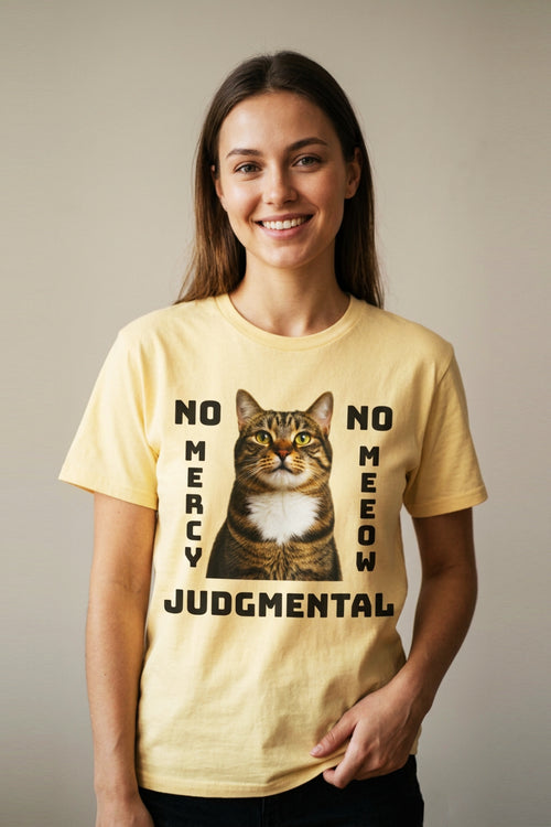 Beloved Pet Portrait Tabby Cat Heavy Cotton Tee