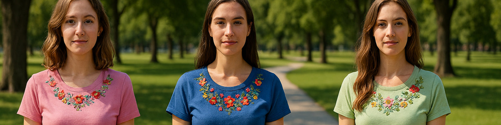 Embroidered T-shirts
