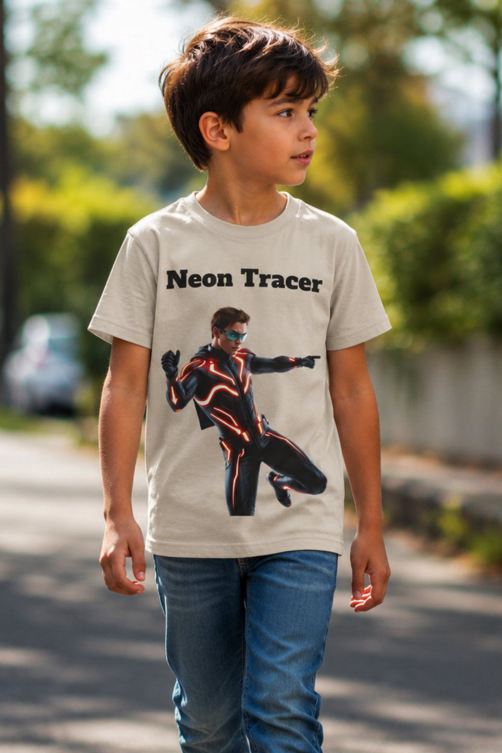 Neon Tracer Superhero Softstyle Tee – Jivey Apparel