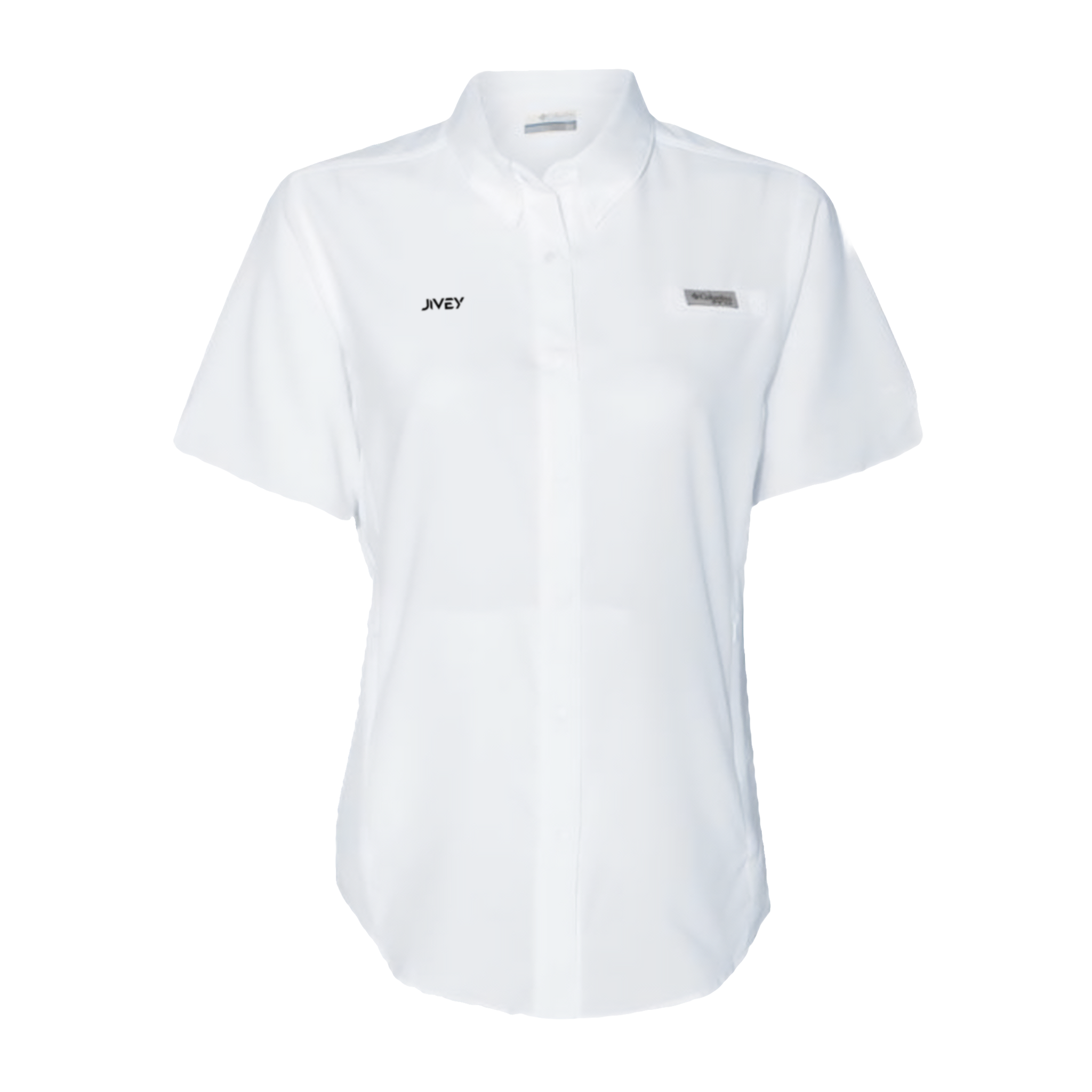 JIVEY Essentials Women's PFG Tamiami II Short Sleeve Embroidery Shirt